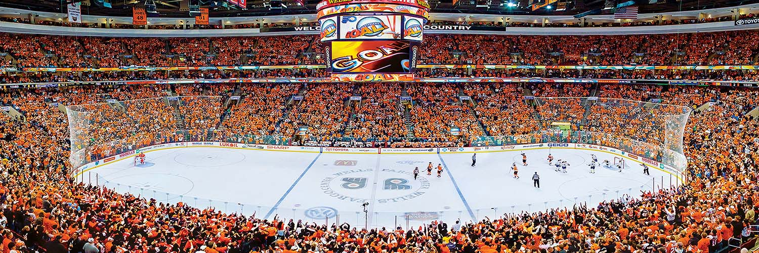 Philadelphia Flyers NHL Stadium Panoramics Center View Sports Jigsaw Puzzle