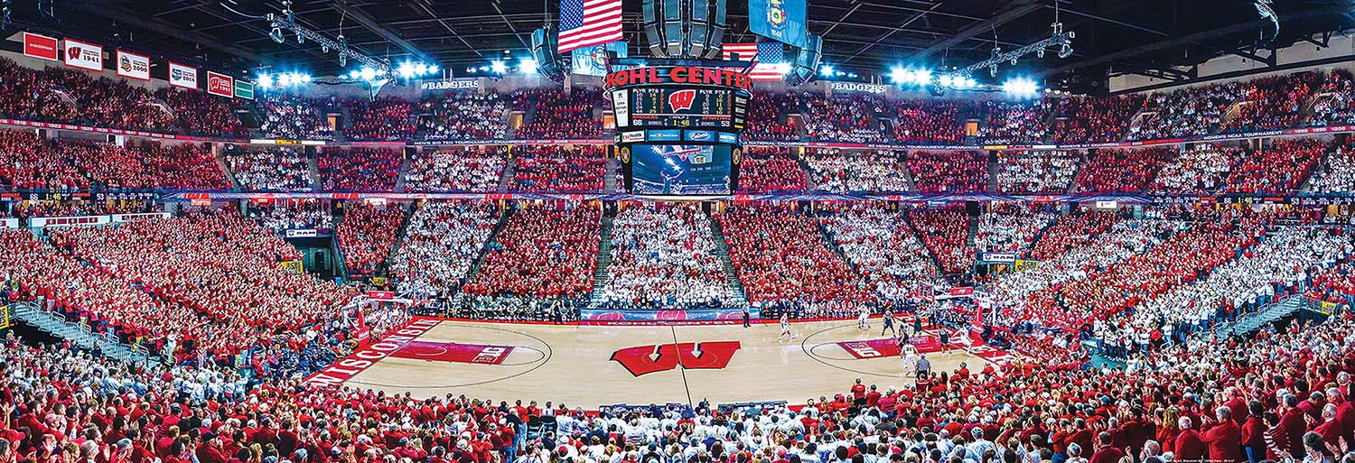 Wisconsin Badgers NCAA Stadium Panoramics Basketball Center View