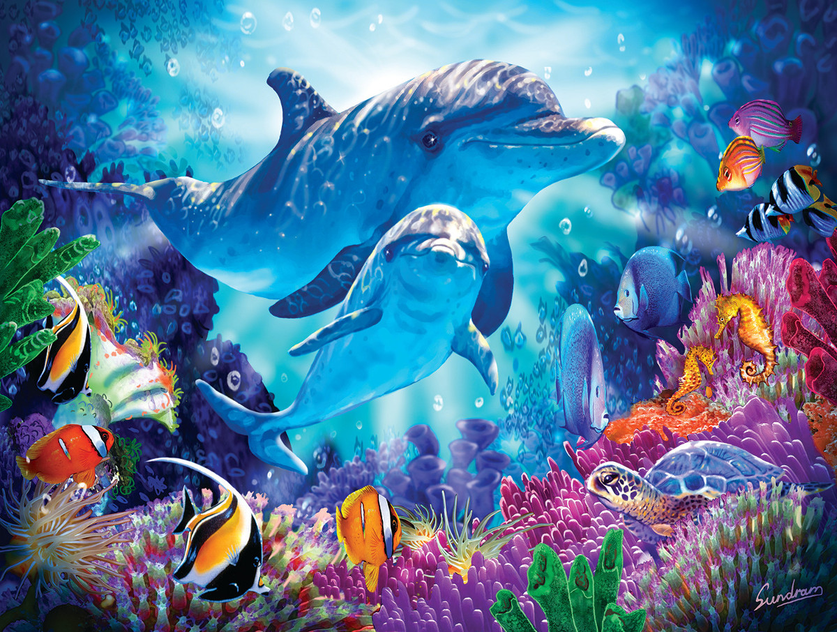 Clementoni Underwater 6000 Piece Oceancape Jigsaw Puzzle Sea Turtle Dolphins