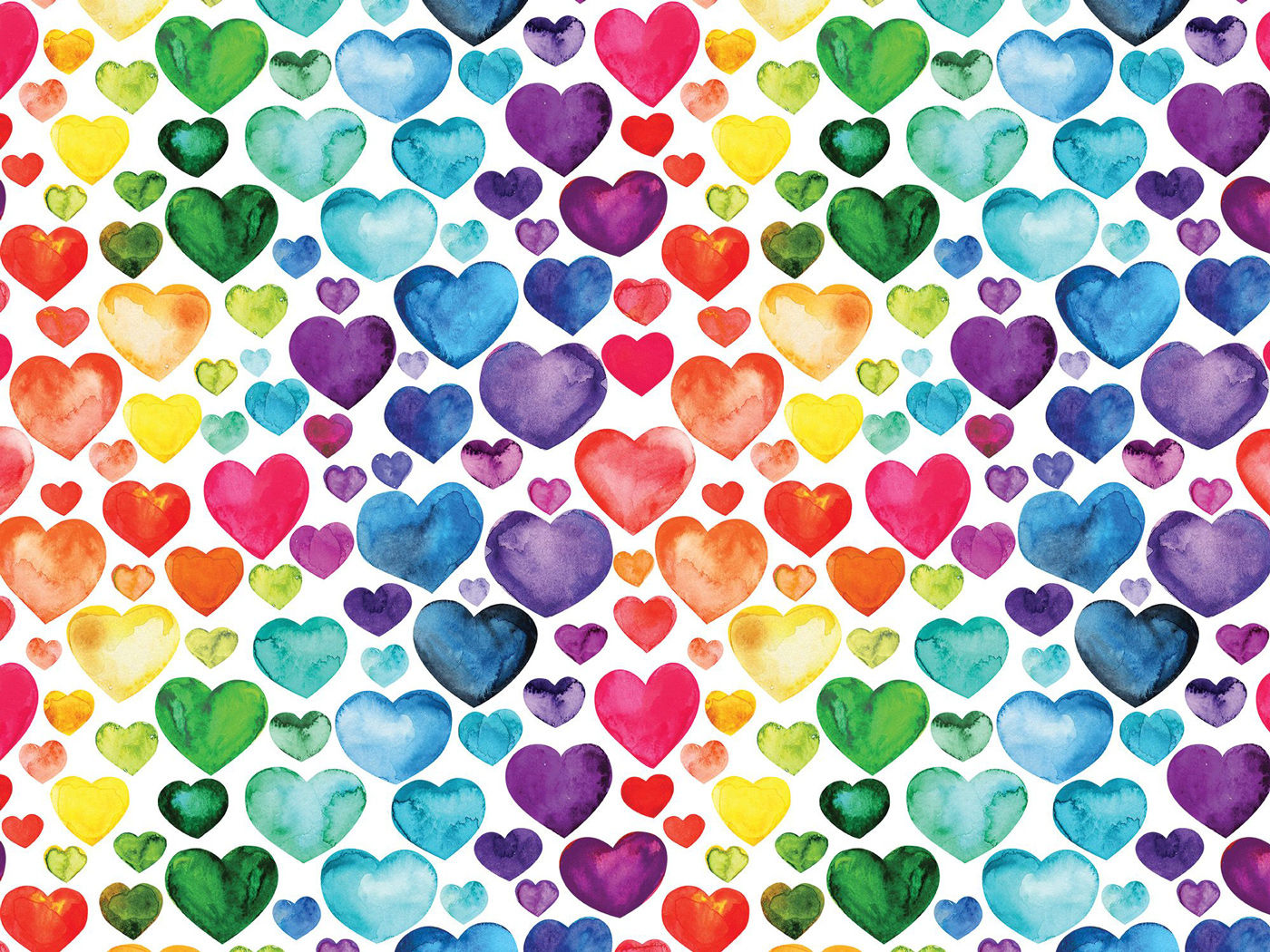 Rainbow Hearts, 500 Pieces, Willow Creek Press | Puzzle Warehouse