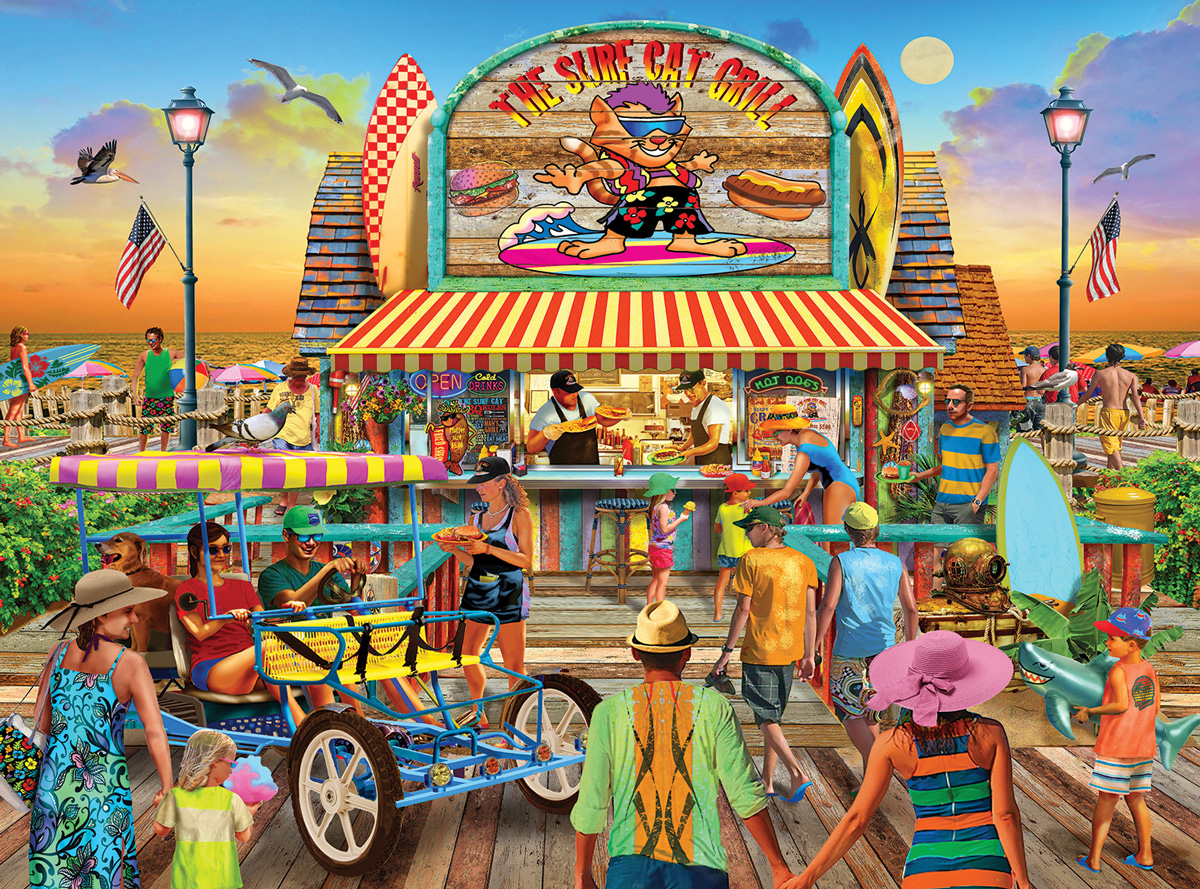The Surf Cat Grill Food and Drink Jigsaw Puzzle
