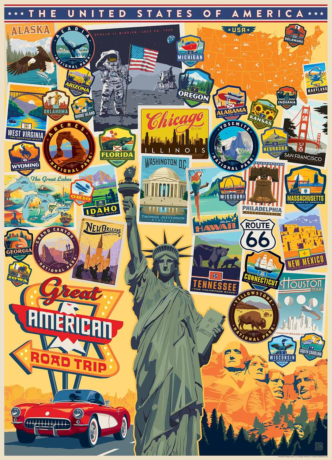 Great American Road Trip Travel Jigsaw Puzzle