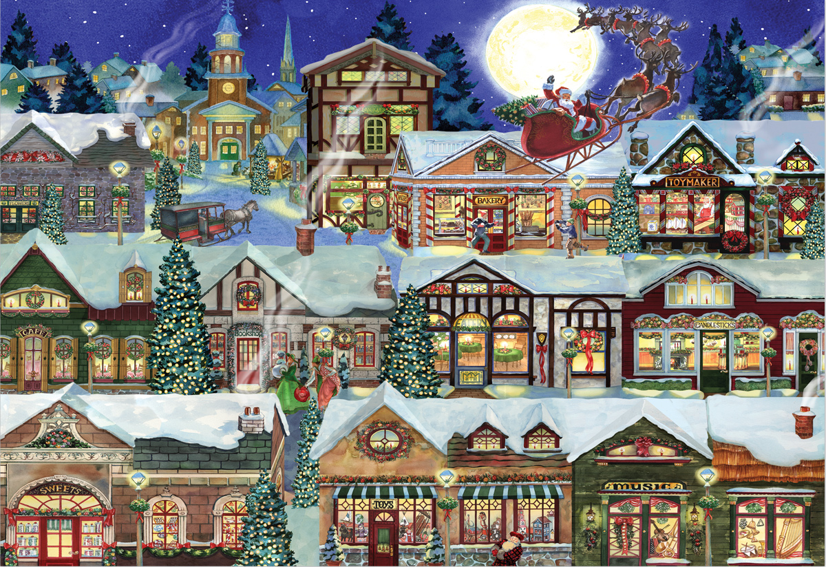 Ye Olde Christmas Village Christmas Jigsaw Puzzle
