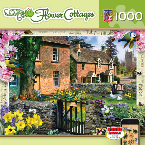 Tulip Cottage (Flower Cottages), 1000 Pieces, MasterPieces | Puzzle ...