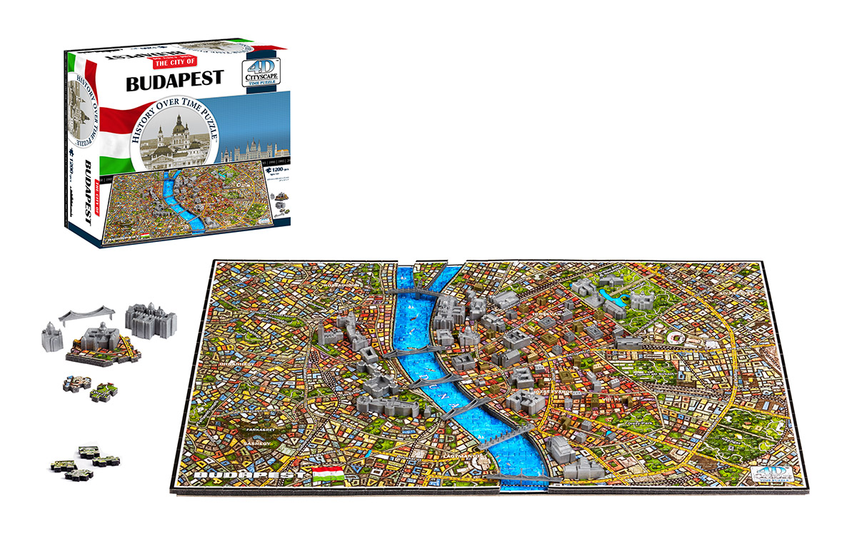 4D Budapest - Scratch and Dent Maps & Geography Jigsaw Puzzle