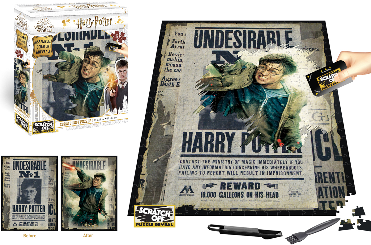 Scratch OFF Puzzle :  Harry Potter Wanted Poster Movies & TV Jigsaw Puzzle