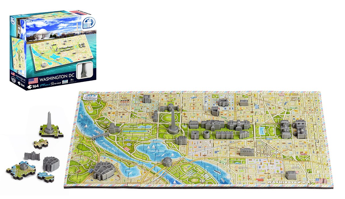 4D Mini Washington D.C. Mini Puzzle Maps & Geography Jigsaw Puzzle