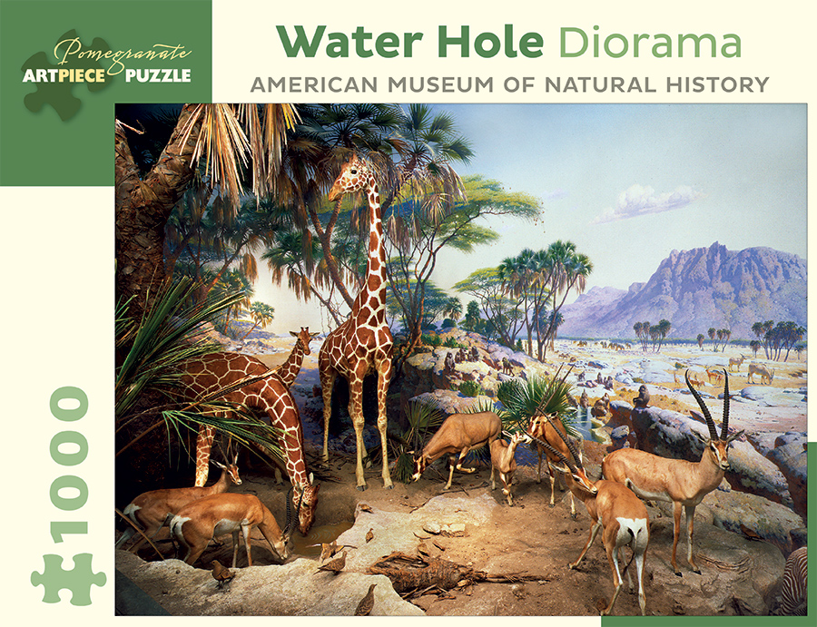 Water Hole Diorama Jungle Animals Jigsaw Puzzle