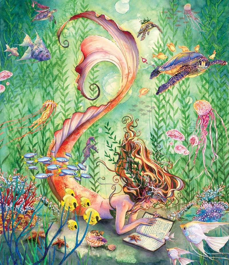 Mermaid Returns Home Fish Ocean Fantasy Jigsaw Puzzle 285 Pieces 16.5"X12" Piece 