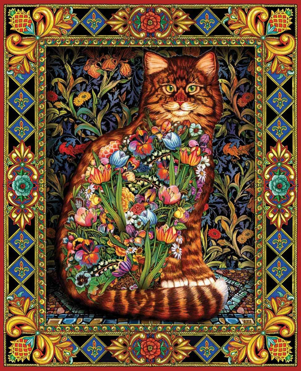 Tapestry Cats Cats Jigsaw Puzzle