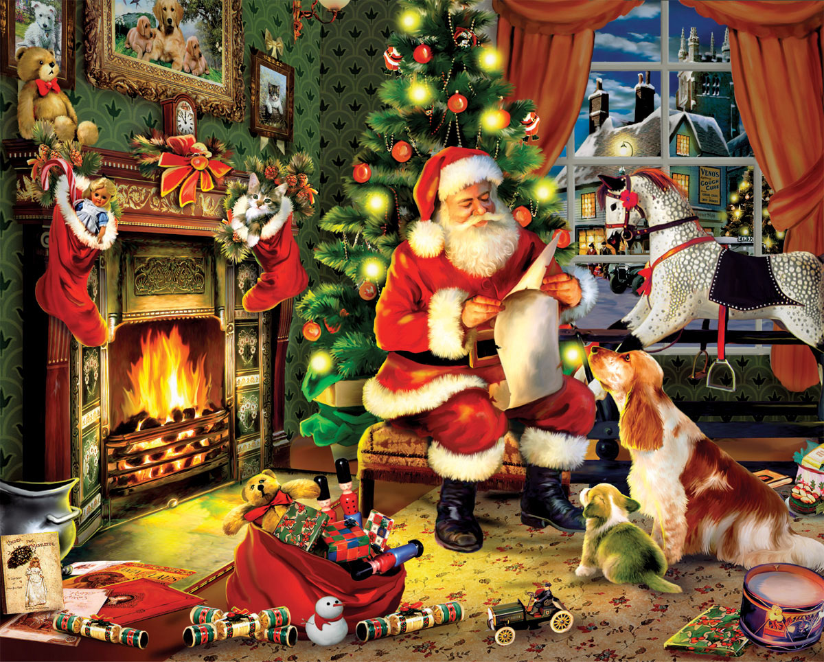 Santa's List Santa Jigsaw Puzzle