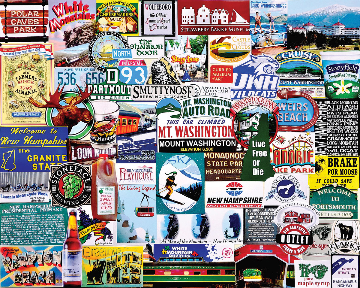 I Love New Hampshire Collage Jigsaw Puzzle