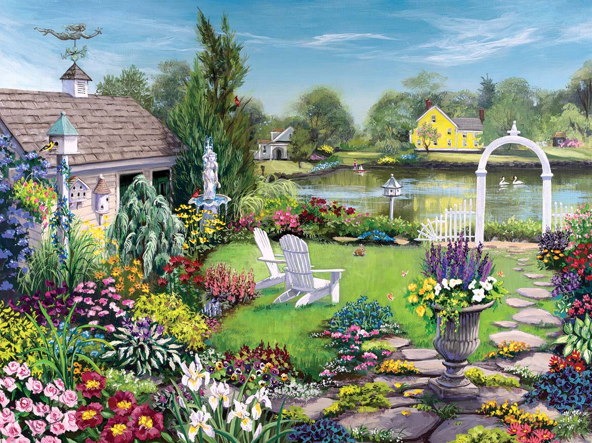 Bird Paradise: Exotic Garden Lakes & Rivers Jigsaw Puzzle By Heye