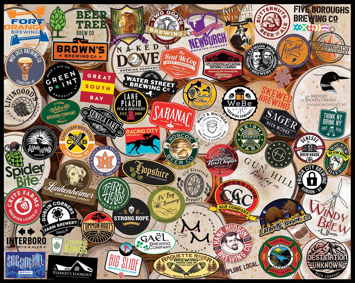 NY Craft Beers Drinks & Adult Beverage Jigsaw Puzzle