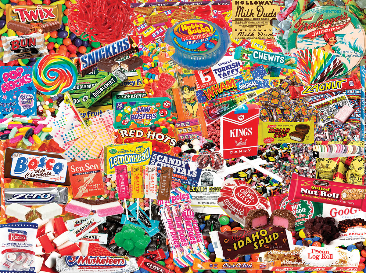 Old School Candy Food and Drink Jigsaw Puzzle