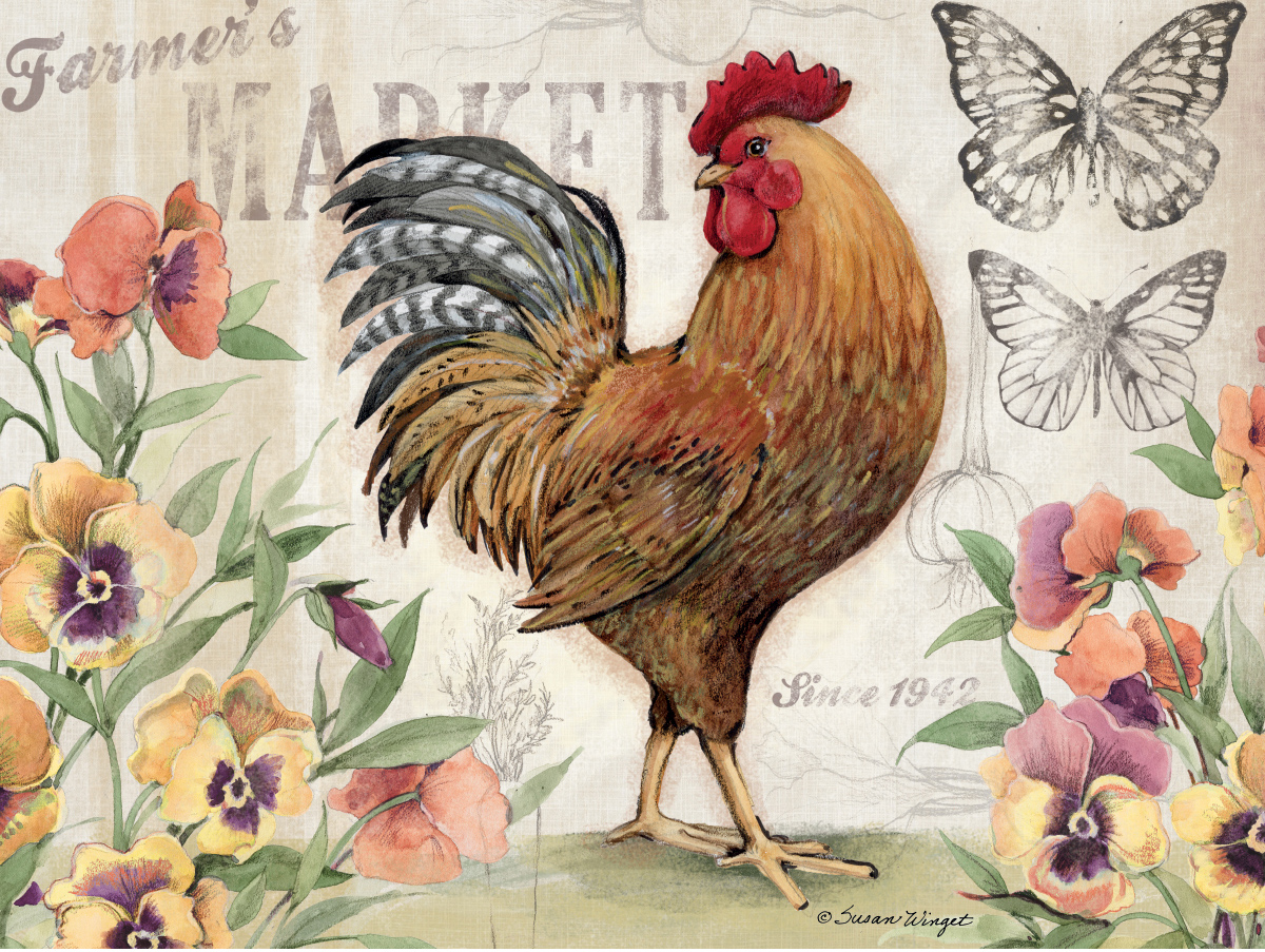 Proud Rooster Birds Jigsaw Puzzle