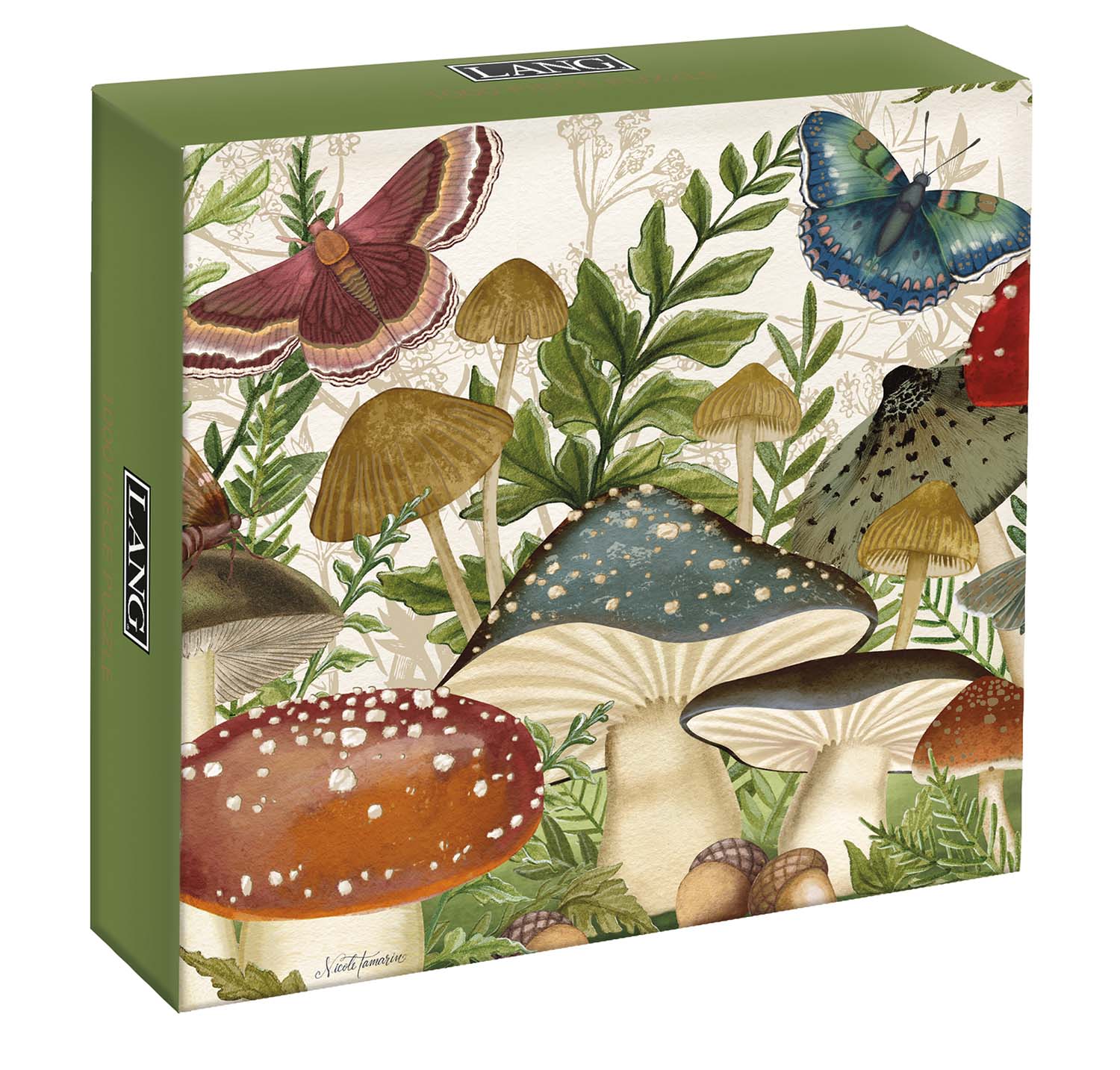 Botanical Mushrooms Butterflies and Insects Jigsaw Puzzle