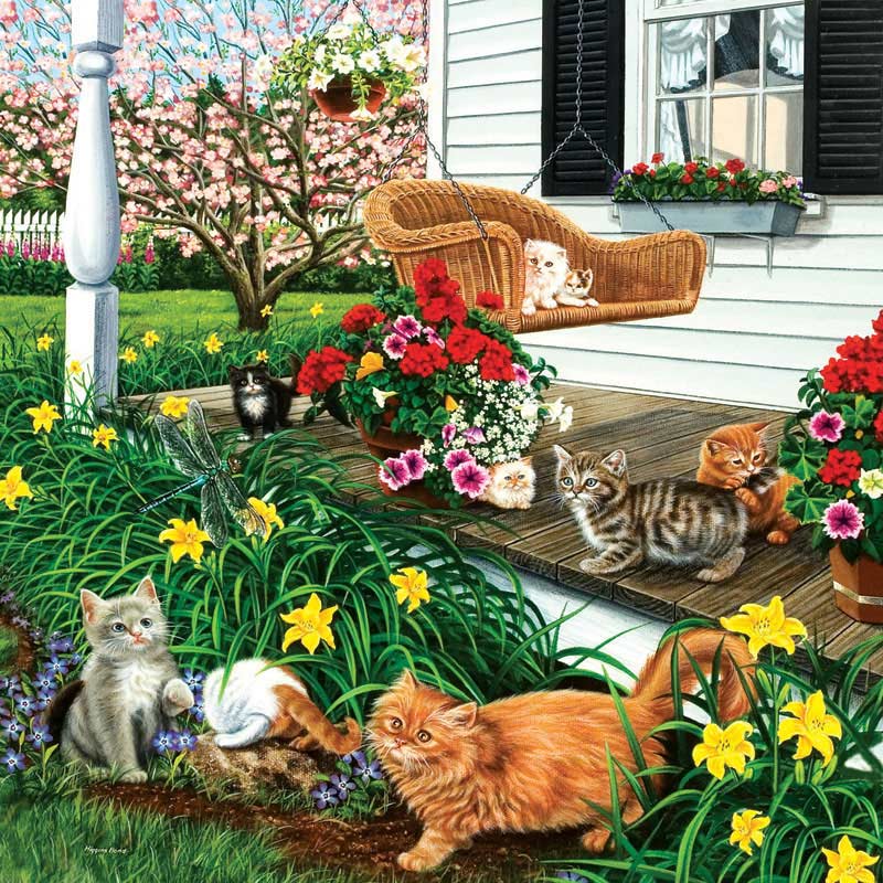 In the Swing of It Cats Jigsaw Puzzle