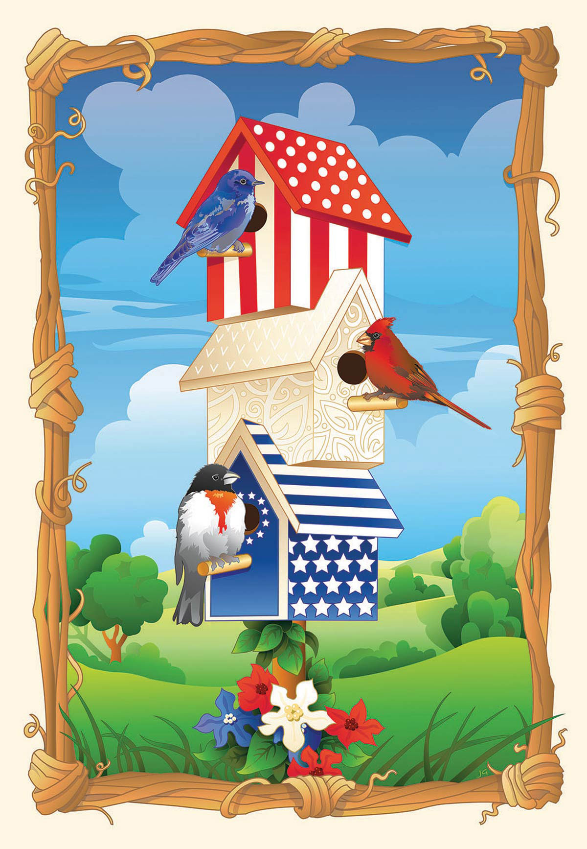 Star Spangled Birdhouse - Scratch and Dent