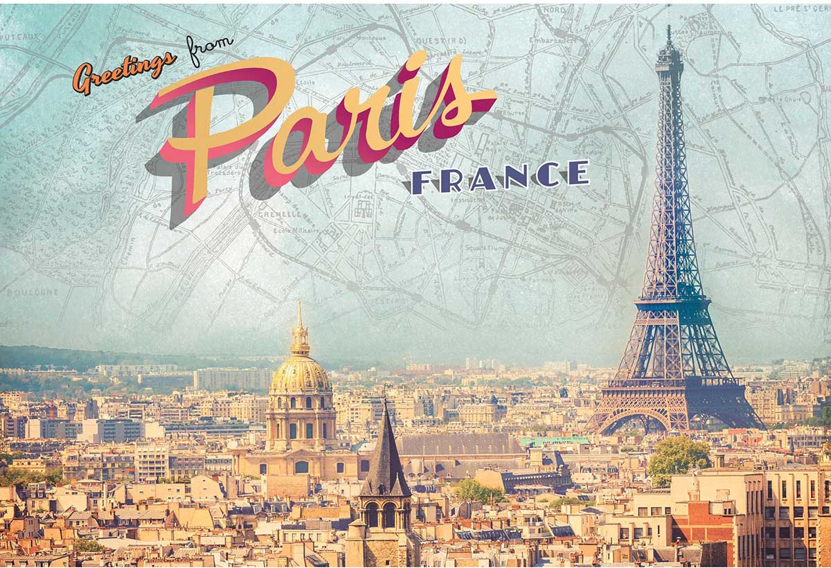 Greetings from Paris Travel Jigsaw Puzzle