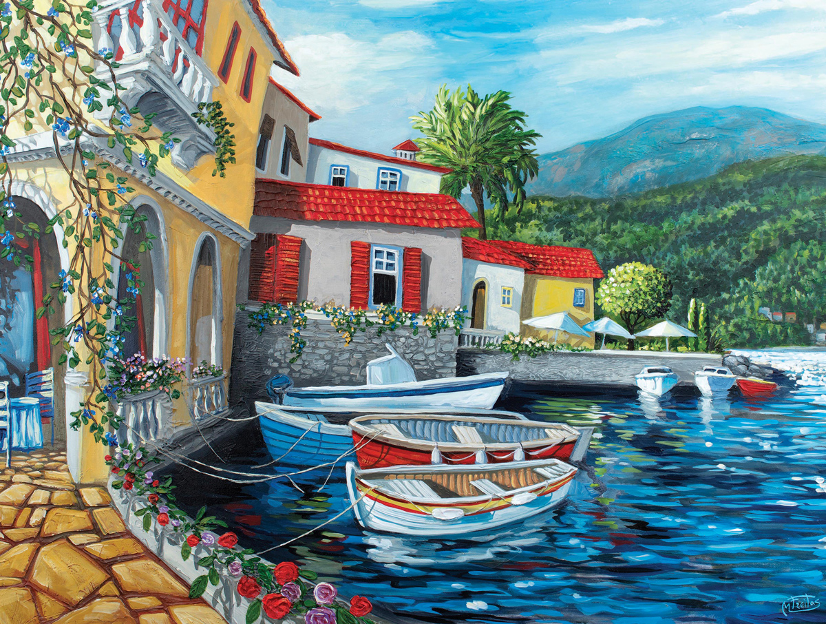 Cozy Cove Boat Jigsaw Puzzle