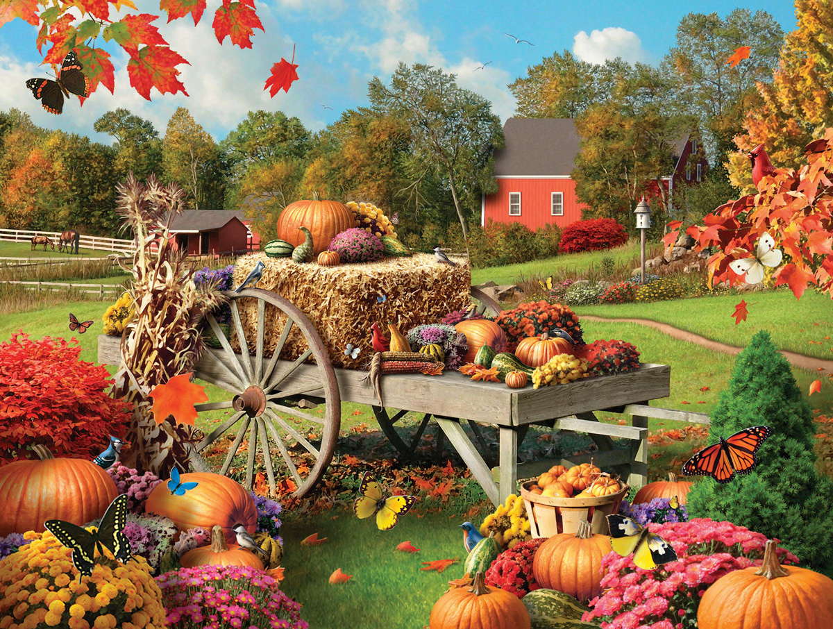 Autumn Treasures II Farm Jigsaw Puzzle