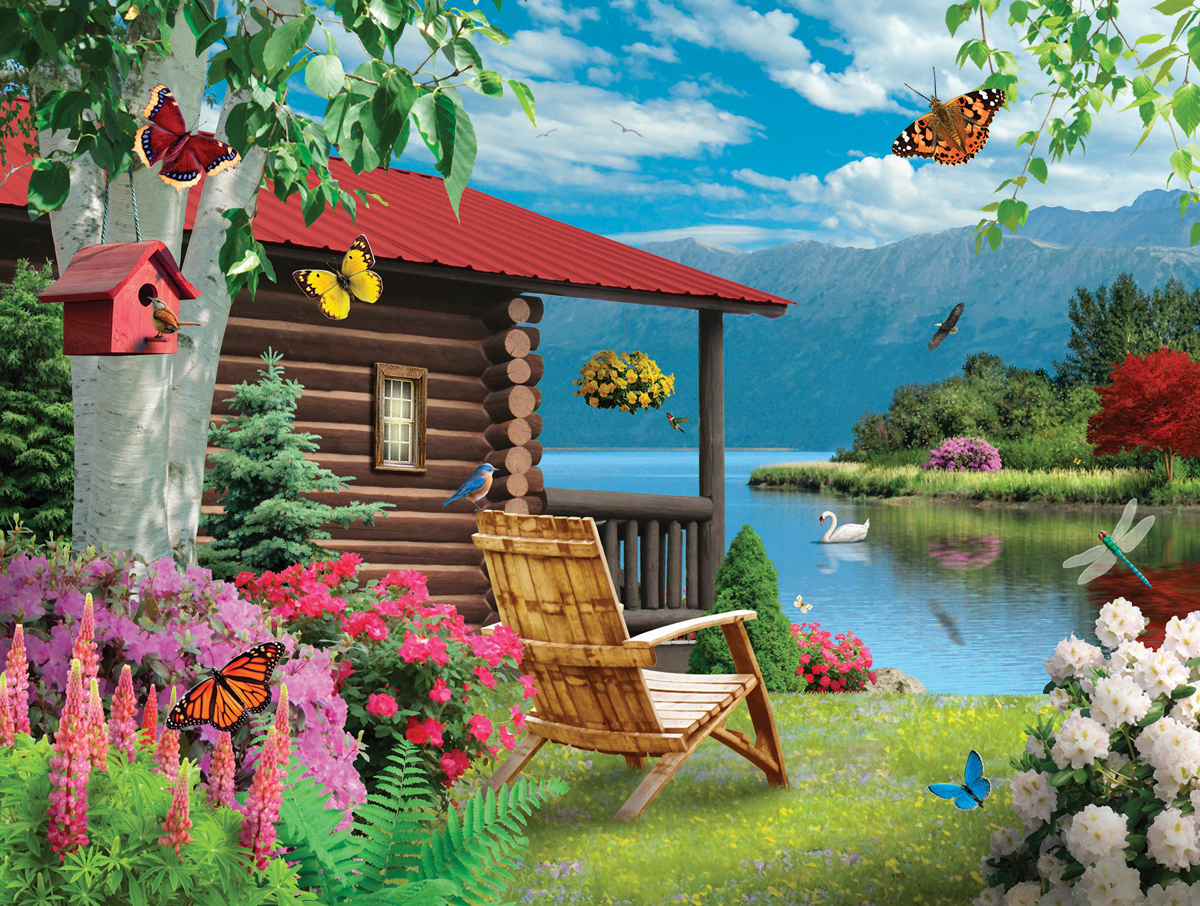 Cabin View Lakes & Rivers Jigsaw Puzzle