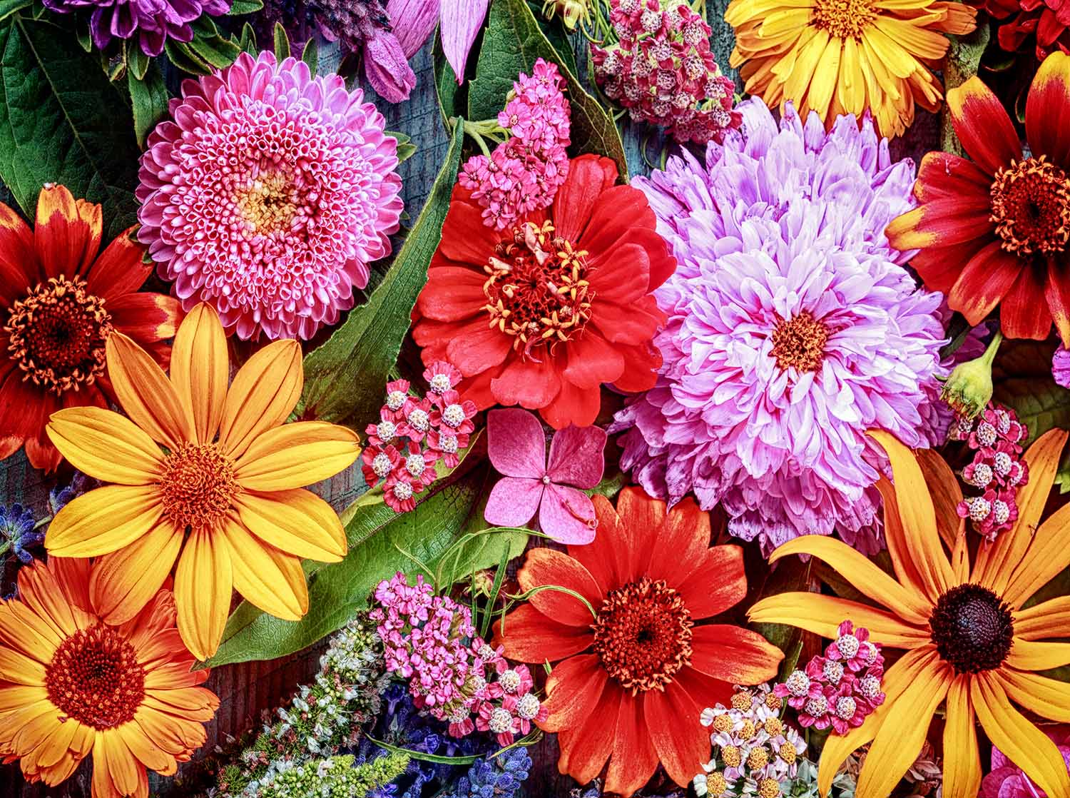Vibrant Floral Background, 1000 Pieces, Karmin International | Puzzle ...