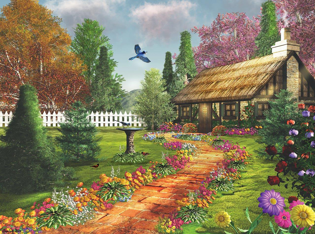 Midsummer's Joy Flower & Garden Jigsaw Puzzle