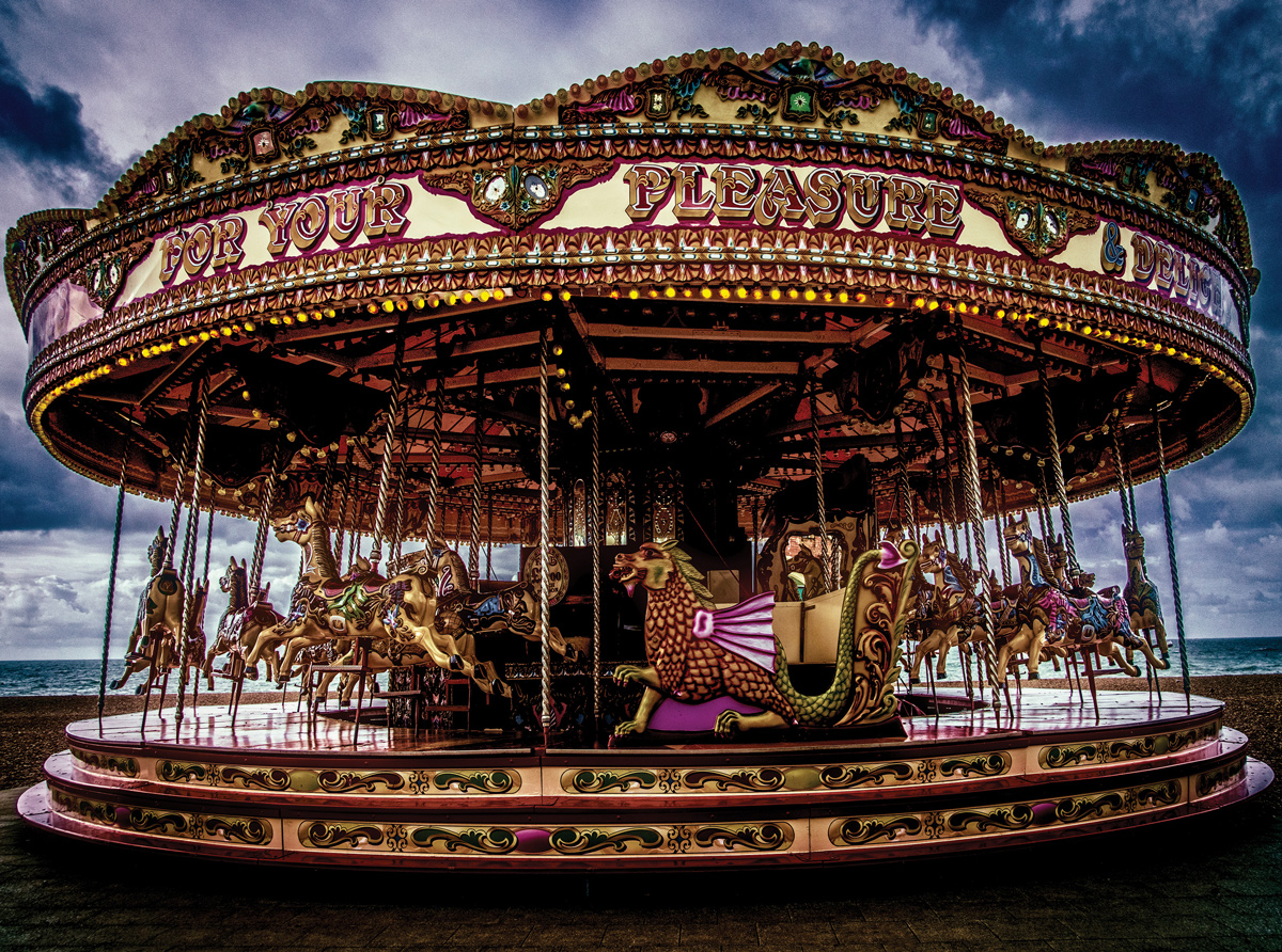 Seafront Carousel Photography Jigsaw Puzzle