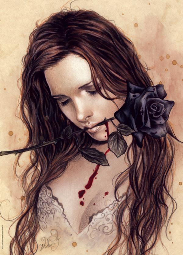 Dark Rose - Scratch and Dent Gothic Art Jigsaw Puzzle