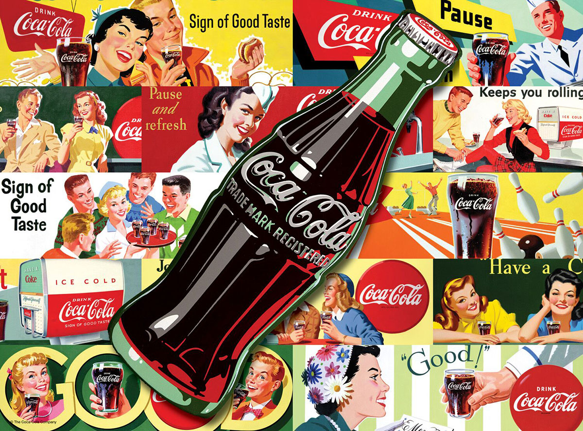  Coca-Cola: Sign of Good Taste 1000pc Jigsaw Puzzle : Toys &  Games