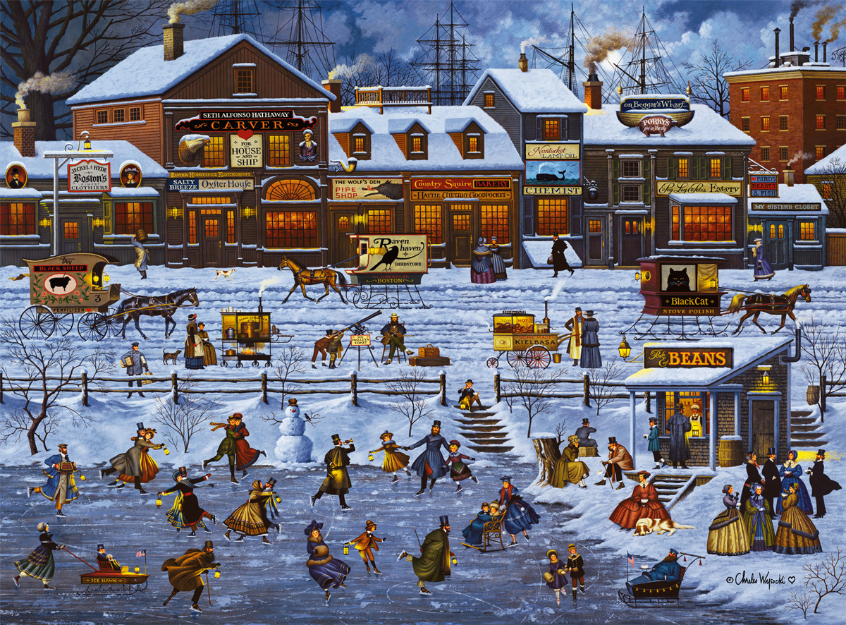 Bostonians and Beans Winter Jigsaw Puzzle