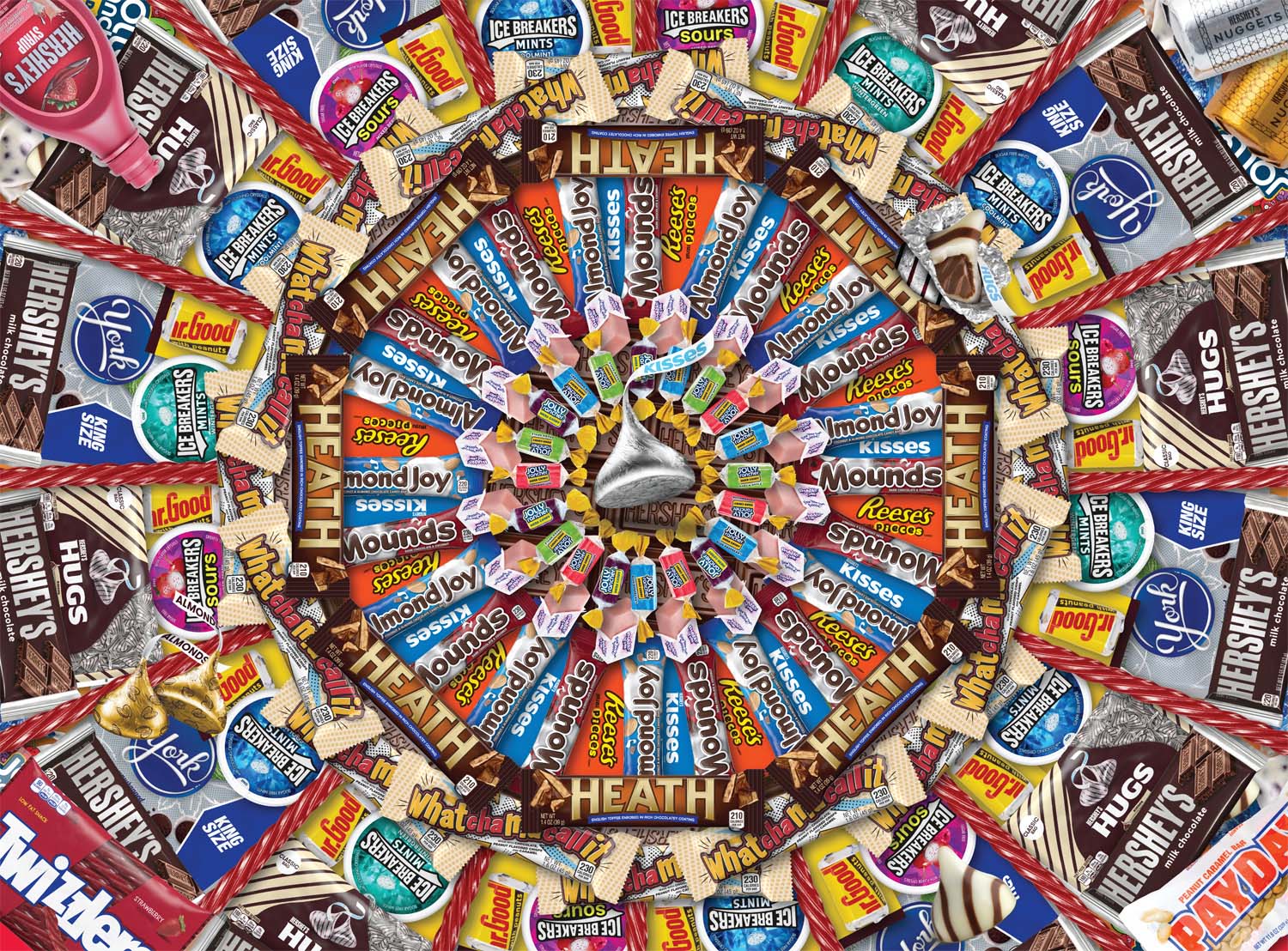 Radial Collage Dessert & Sweets Jigsaw Puzzle