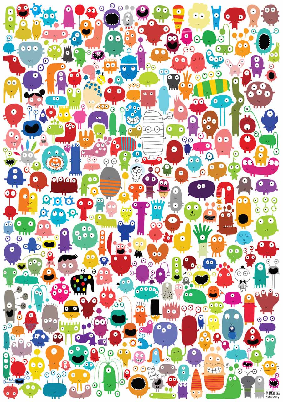 Many Mini Monsters, 300 Pieces, Buffalo Games | Puzzle Warehouse