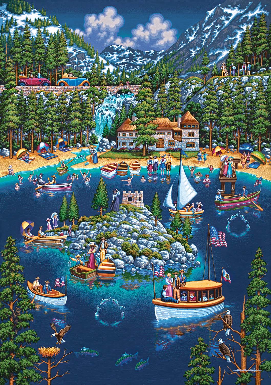 Lake Tahoe Americana Jigsaw Puzzle