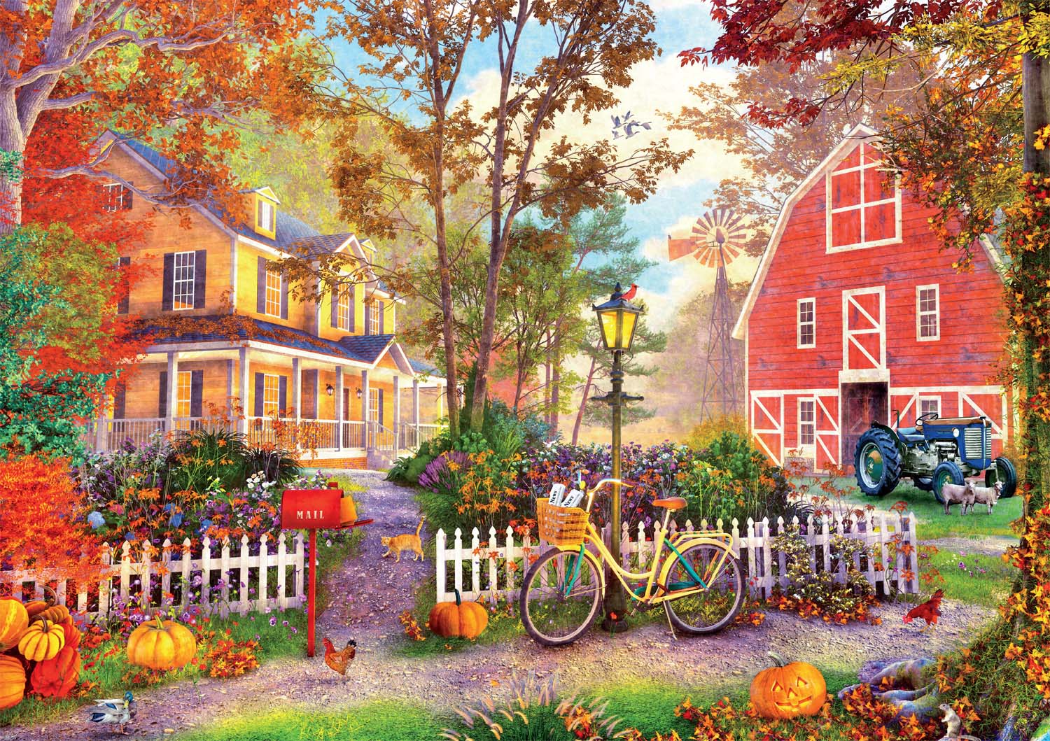 Autumn Farmhouse Fall Jigsaw Puzzle