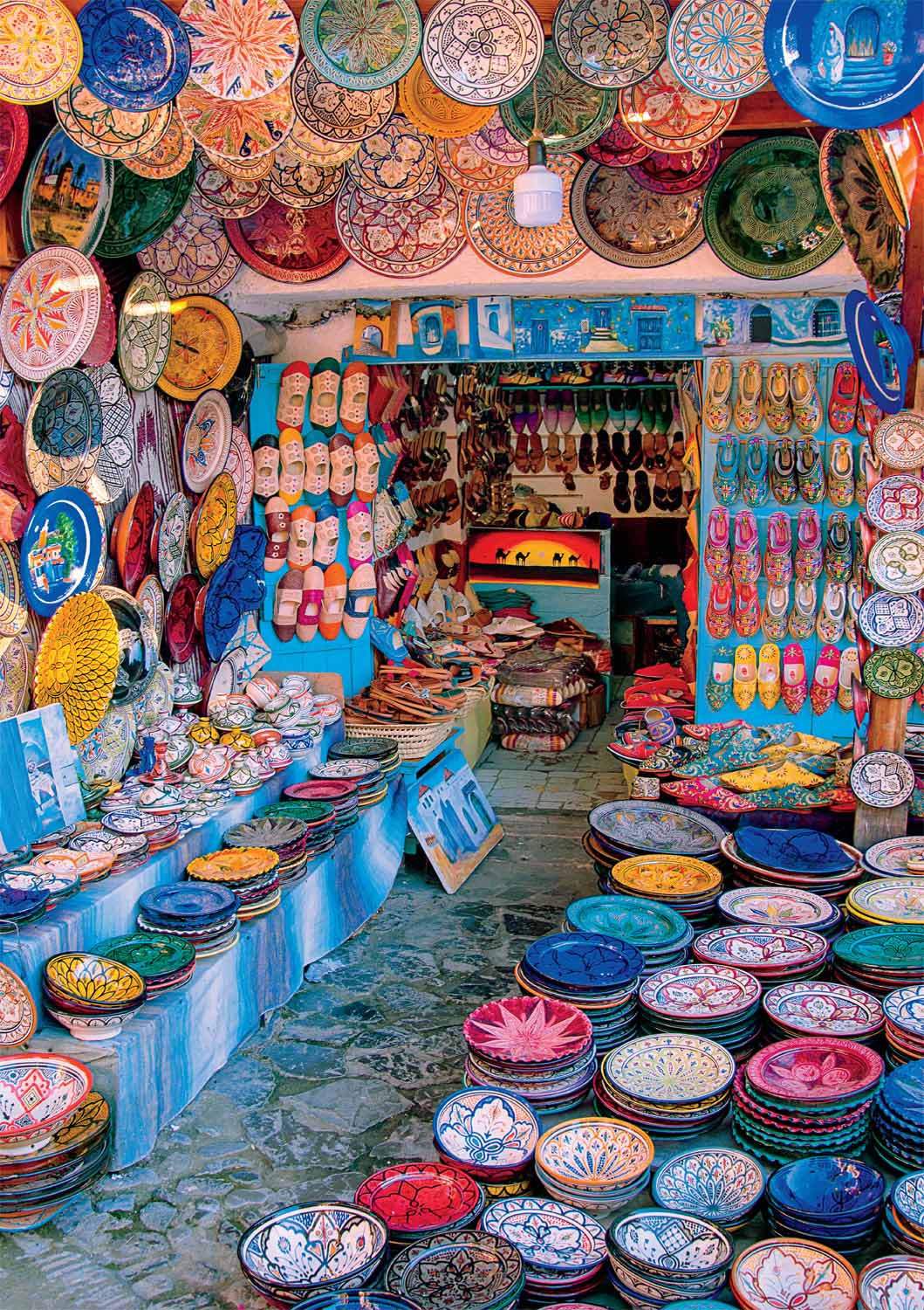 Chefchaouen Morocco Shopping Jigsaw Puzzle