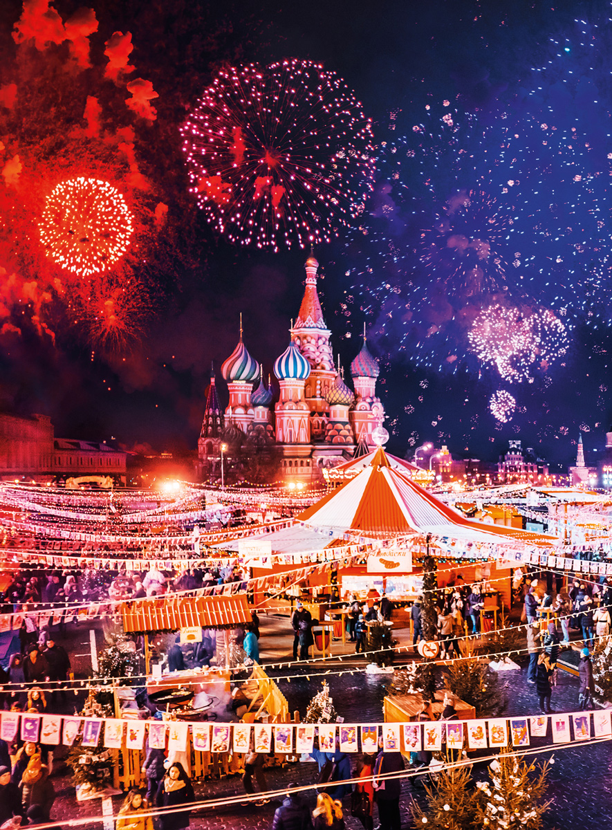 BLANC Series: Moscow Fireworks Russia Jigsaw Puzzle