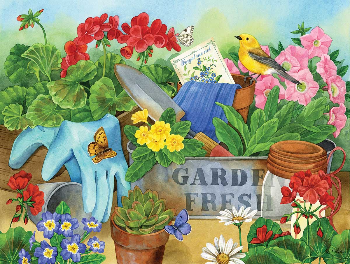 Gardener's Table, 500 Pieces, SunsOut | Puzzle Warehouse