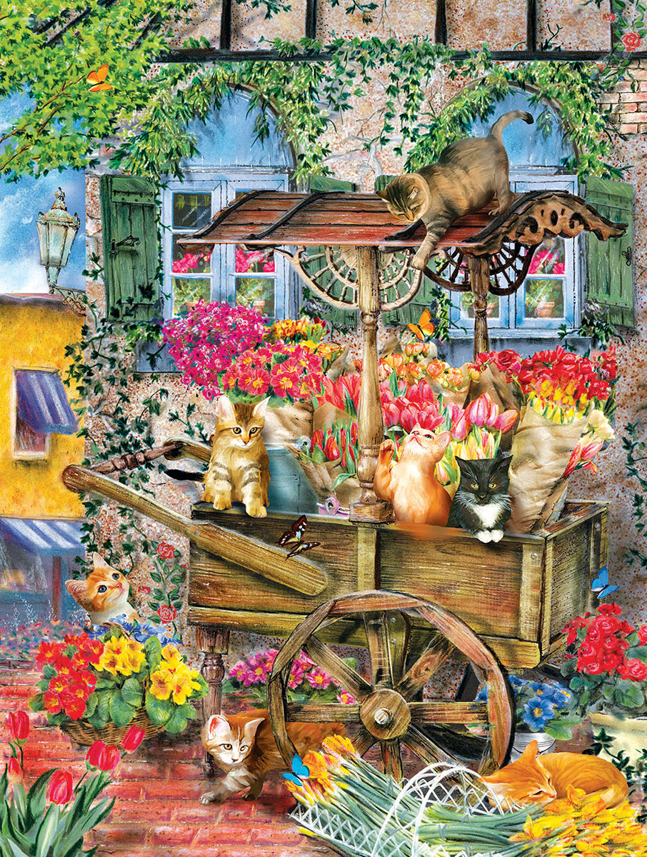 The Flower Cart, 1000 Pieces, SunsOut | Puzzle Warehouse