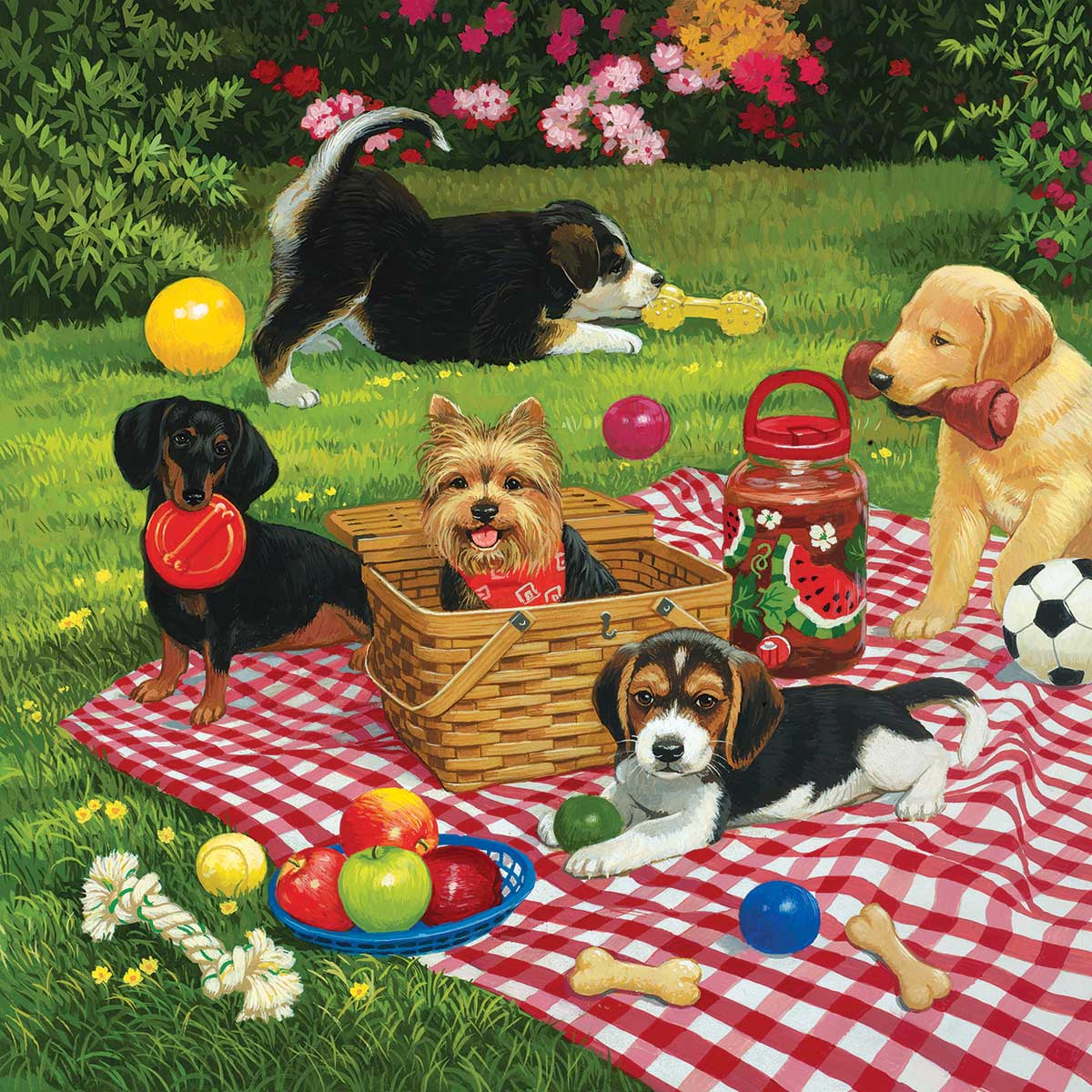 Puppies Take Over Dogs Jigsaw Puzzle