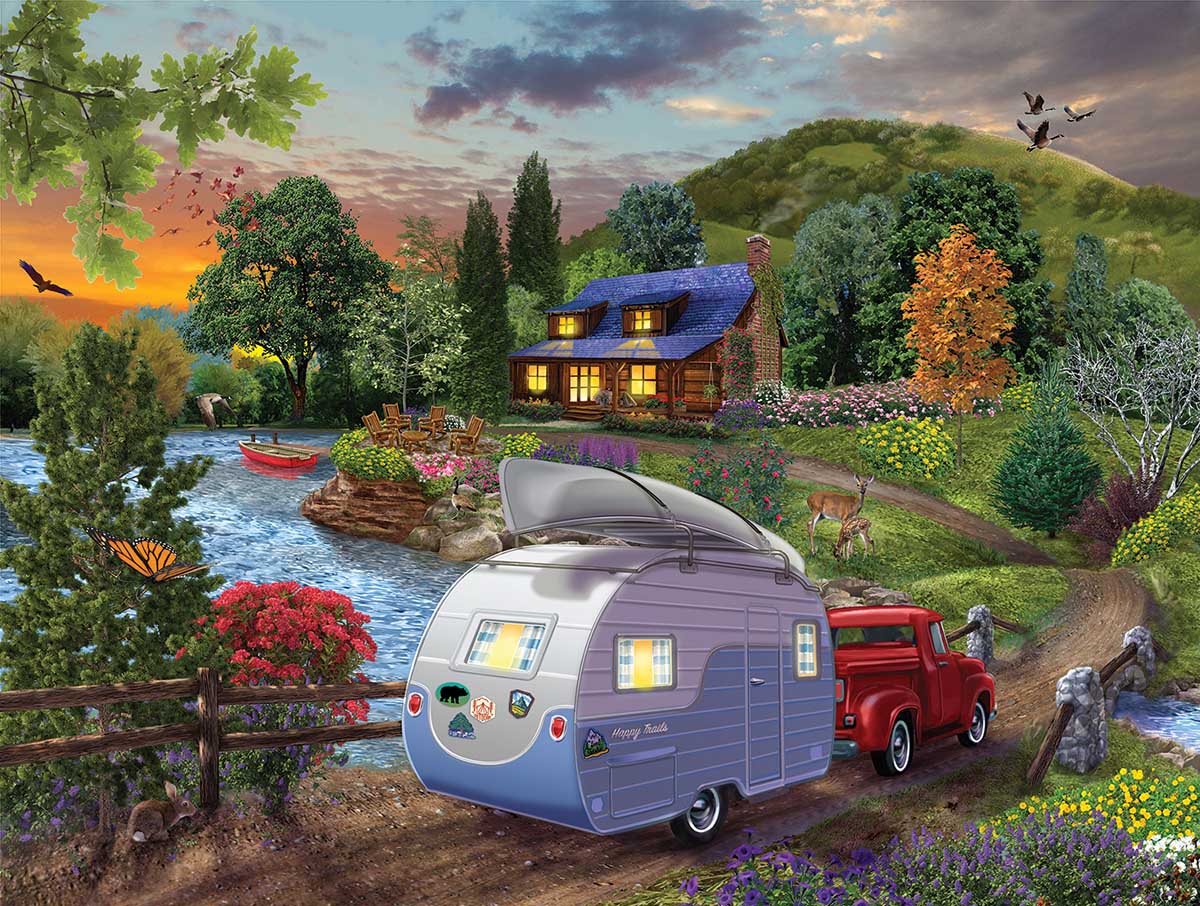 Campers Coming Home - Scratch and Dent Forest Jigsaw Puzzle