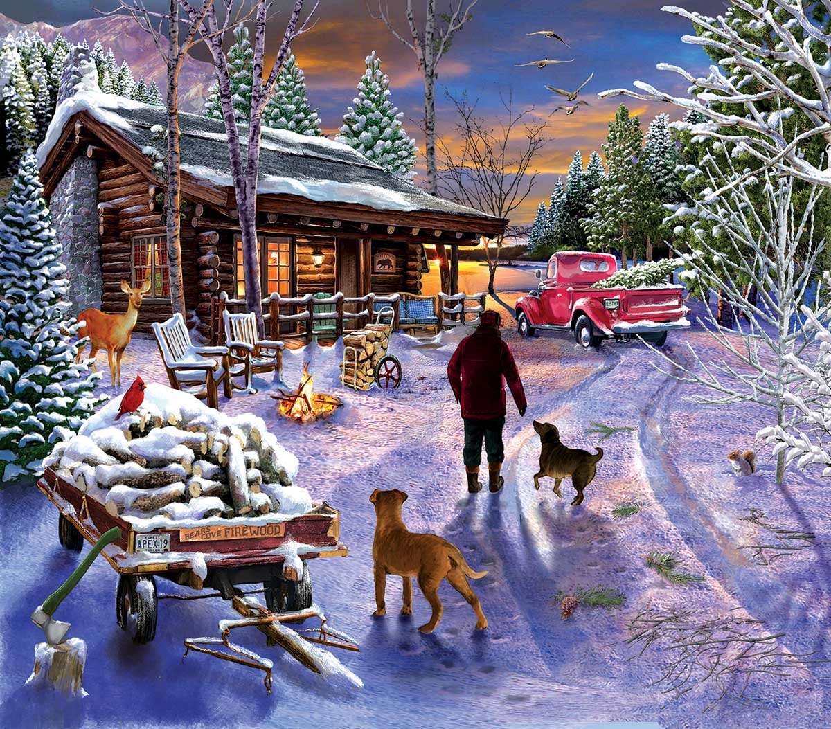 Winter Refuge, 300 Pieces, SunsOut | Puzzle Warehouse