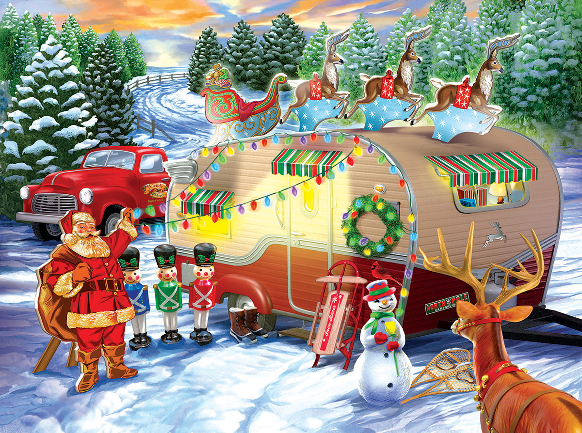 Christmas Campers - Scratch and Dent Christmas Jigsaw Puzzle