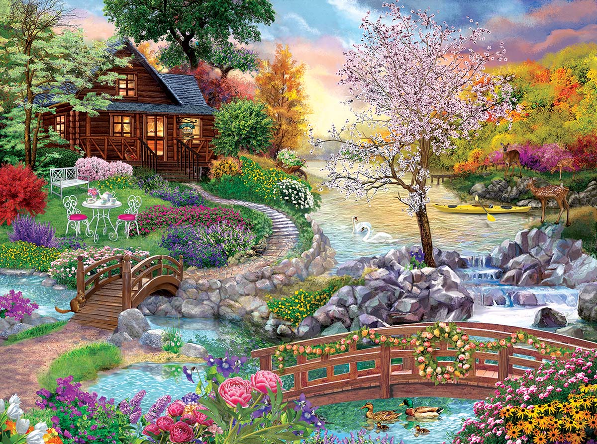Spring Stream Flower & Garden Jigsaw Puzzle