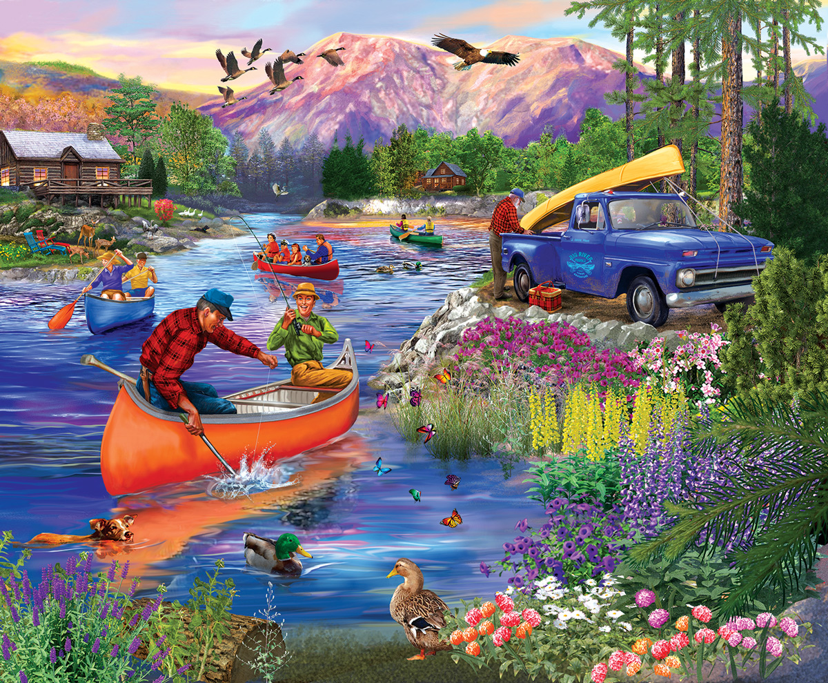 Out on the Lake Lakes / Rivers / Streams Jigsaw Puzzle