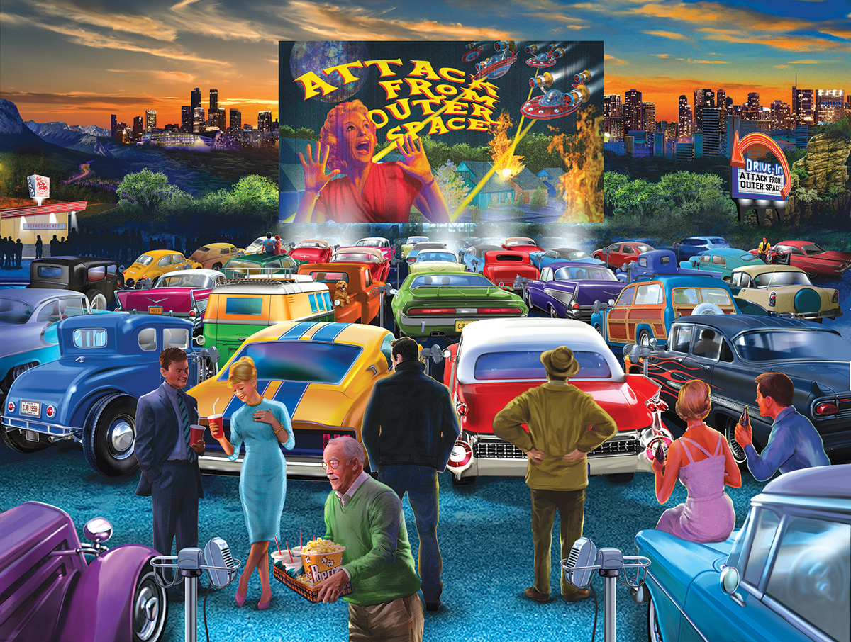Drive In Movies & TV Jigsaw Puzzle