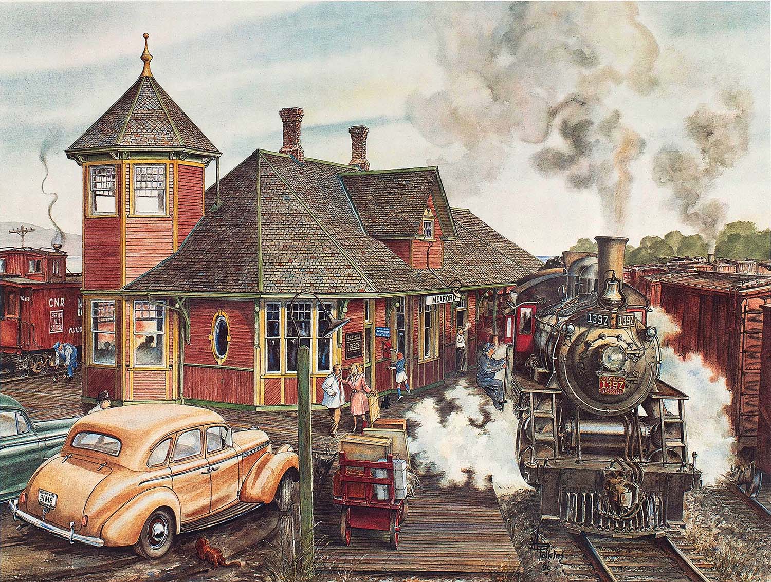 Medford Station, 500 Pieces, SunsOut | Puzzle Warehouse