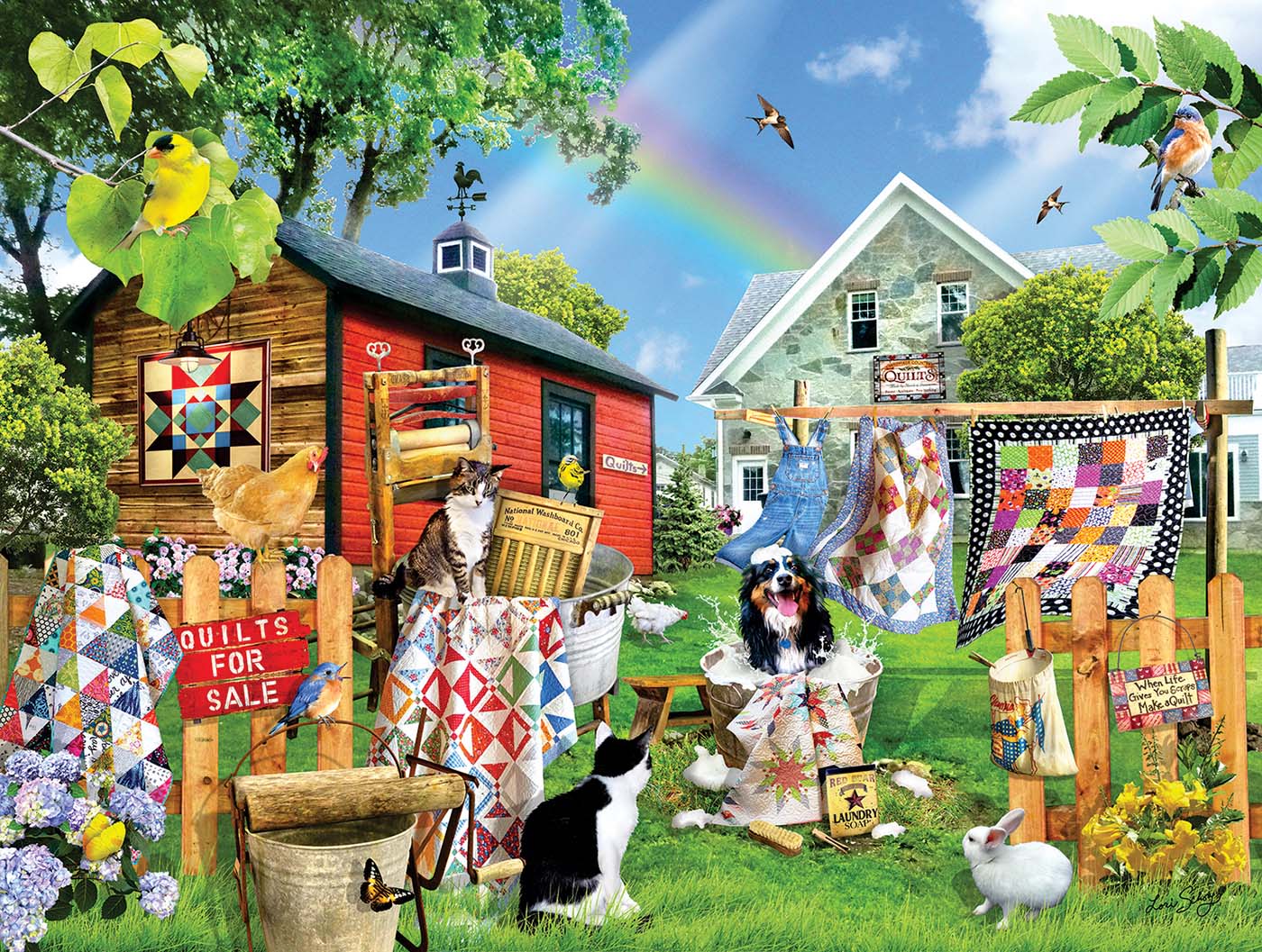 Wash Day Quilts Farm Jigsaw Puzzle